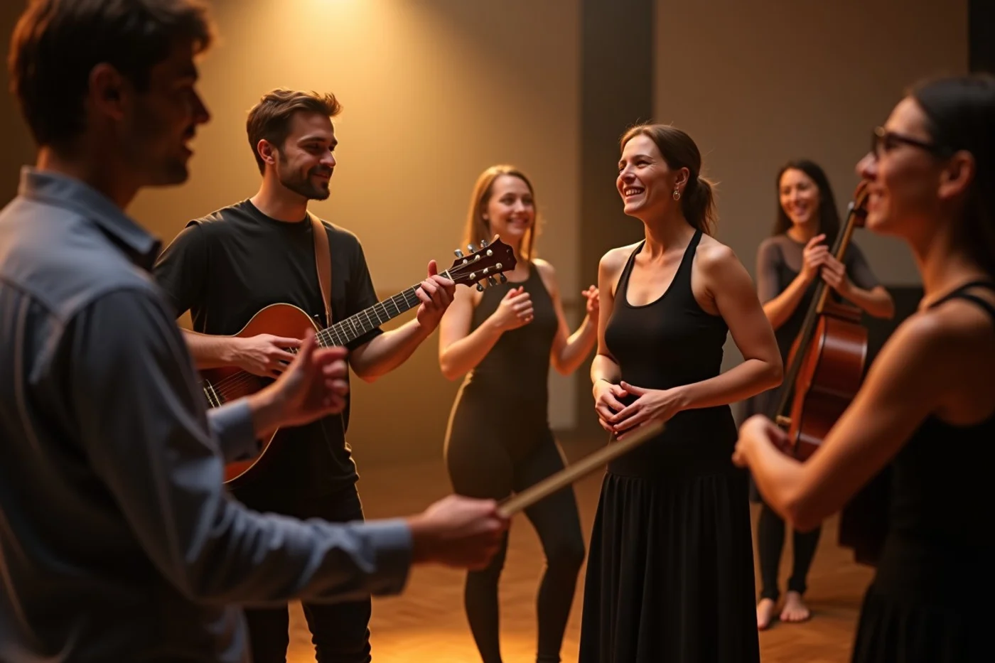Music, theater, and dance groups build familiarity through coordinated practice - supporting editorial photograph