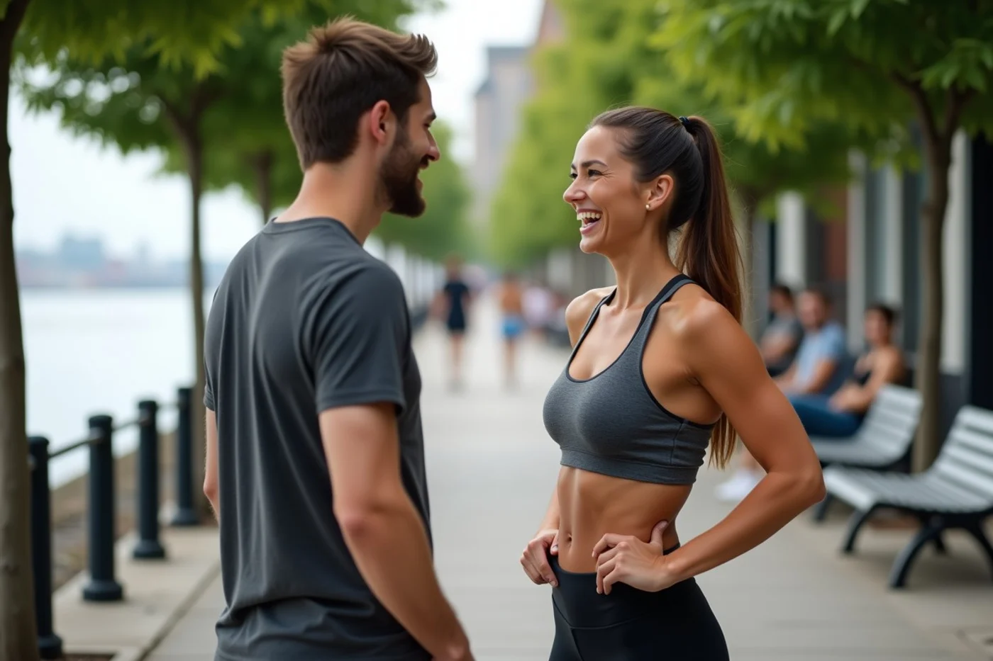 How to Approach Someone After a Fitness Class - editorial photograph