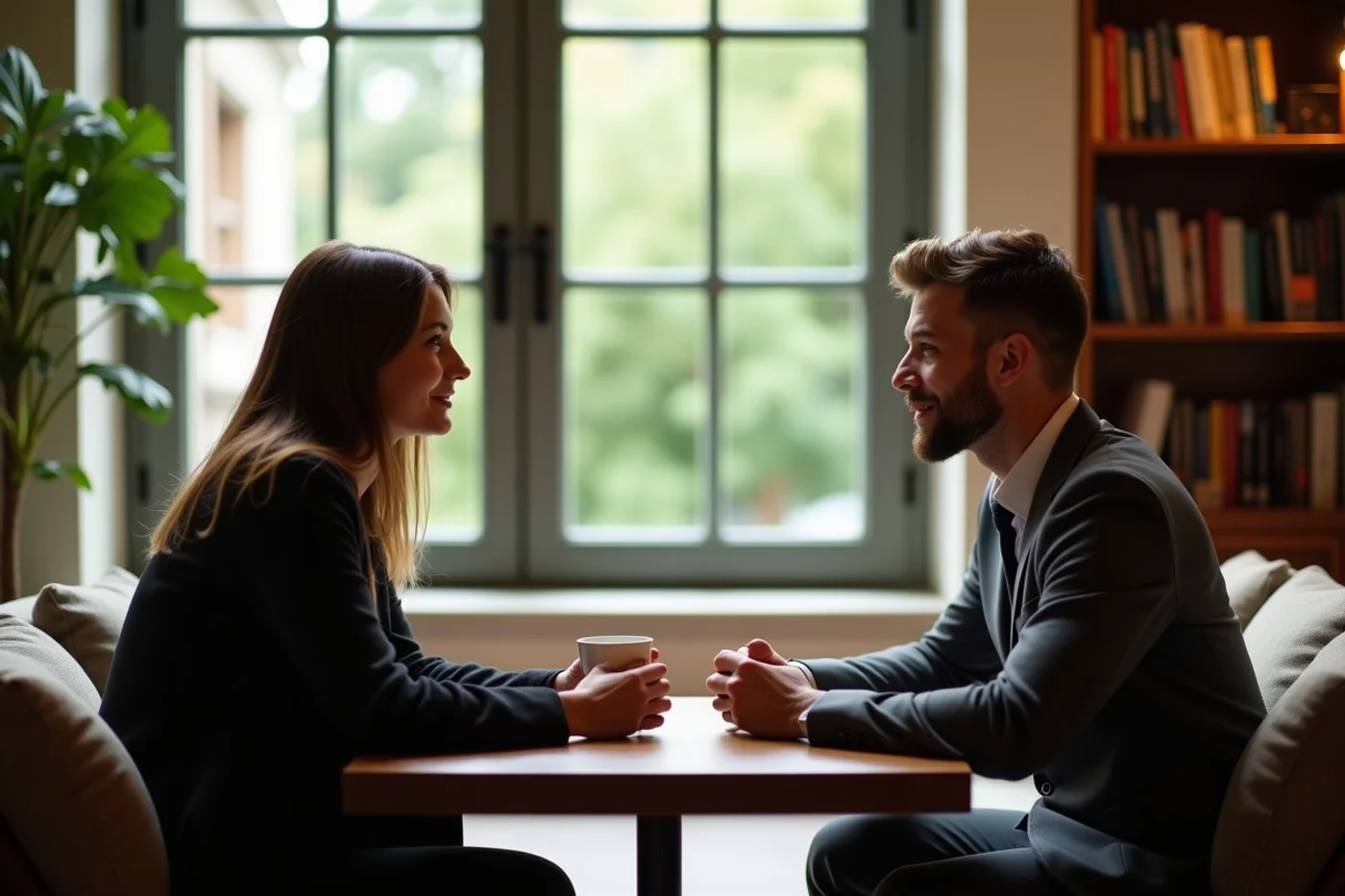Join an existing conversation and exchange details without forcing it - supporting editorial photograph