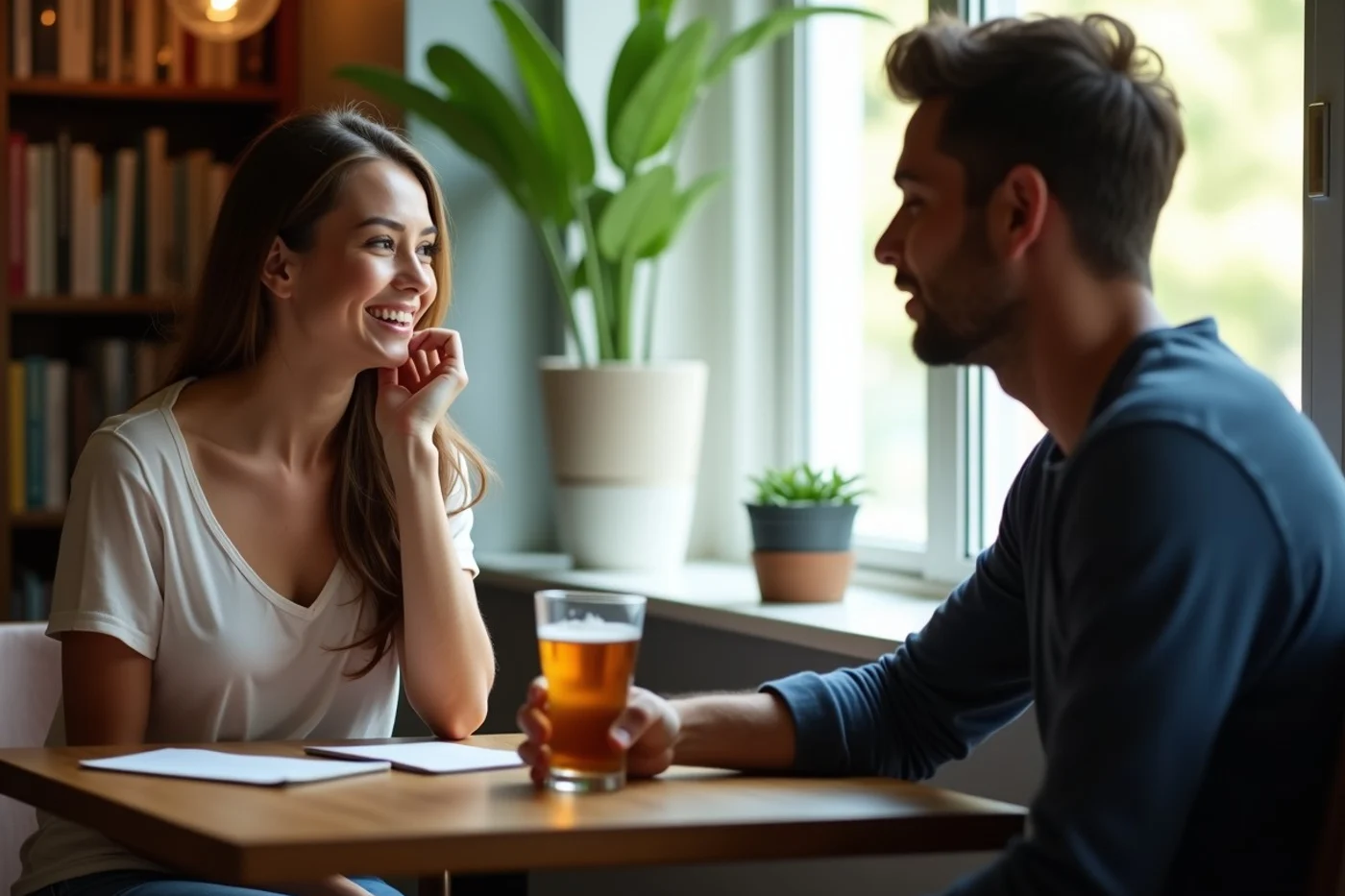 Mention your own dating intentions without turning the conversation into screening - supporting editorial photograph