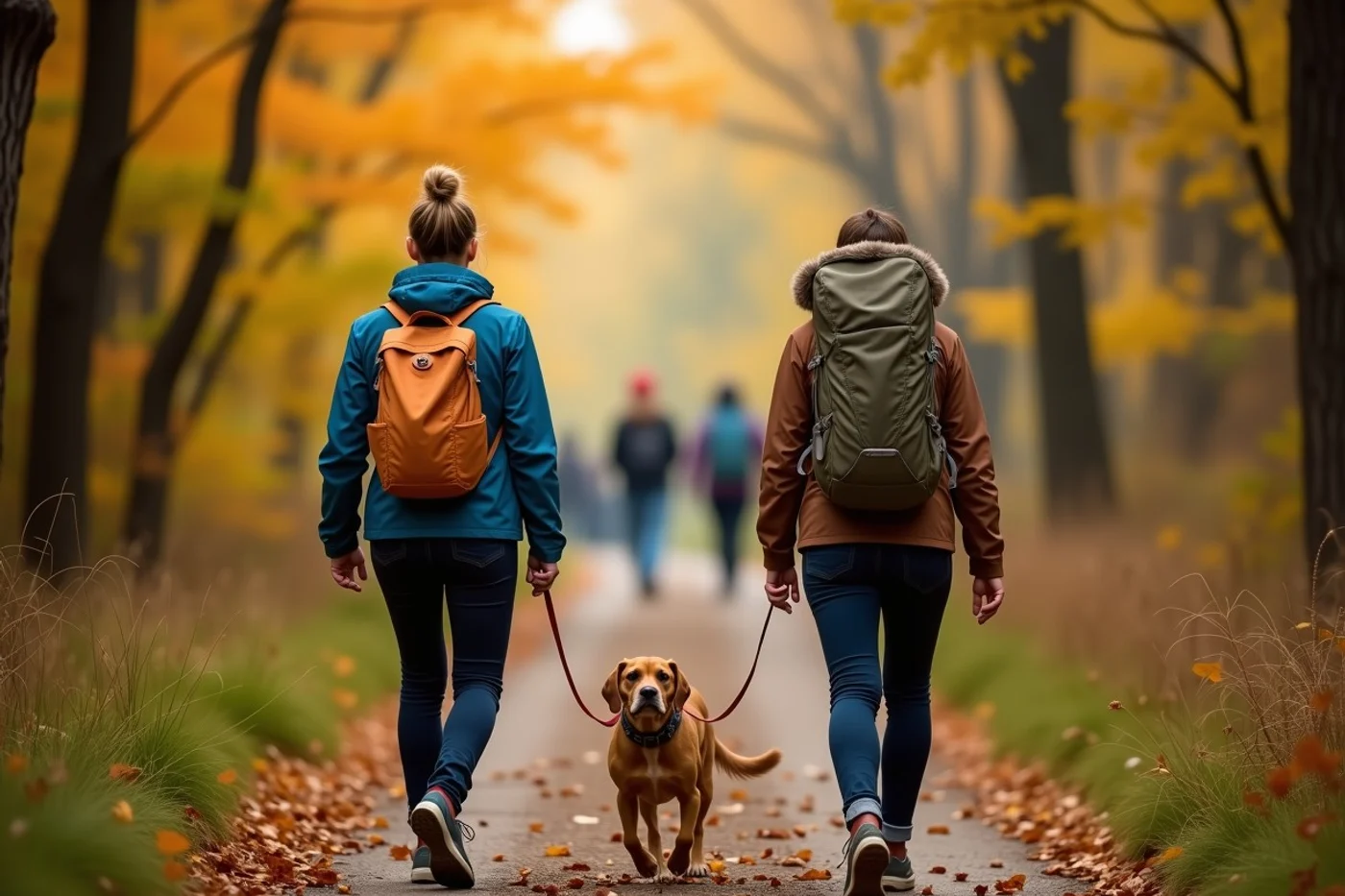 Talk on the trail without disrupting the group experience - supporting editorial photograph