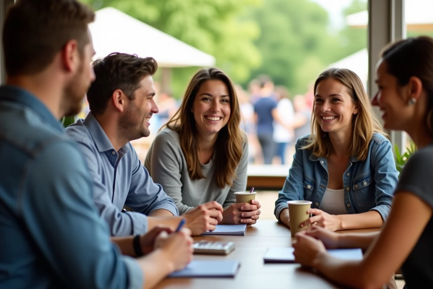 Find nearby groups through local organizations and event listings - supporting editorial photograph