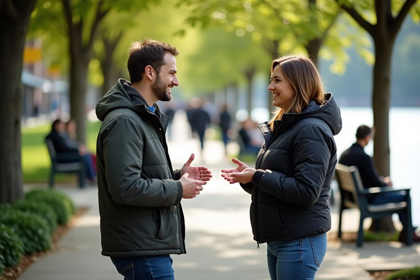 How to Talk to Someone at a Volunteer Event - editorial photograph